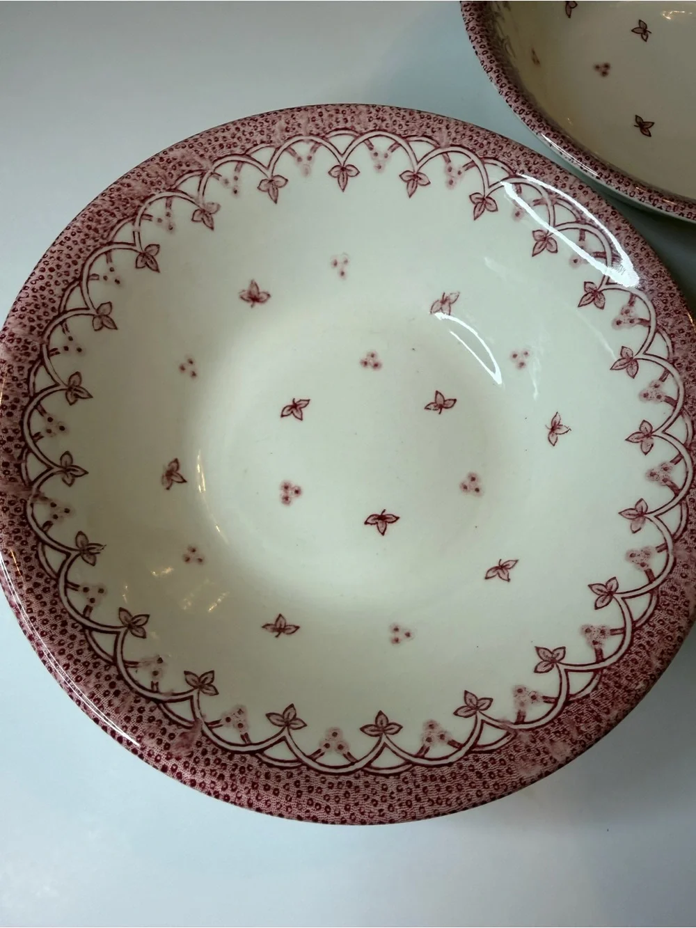 Set Of 3 English  Ironstone Tableware England  EIT Coupe Cereal Soup Bowl 6 3/8”